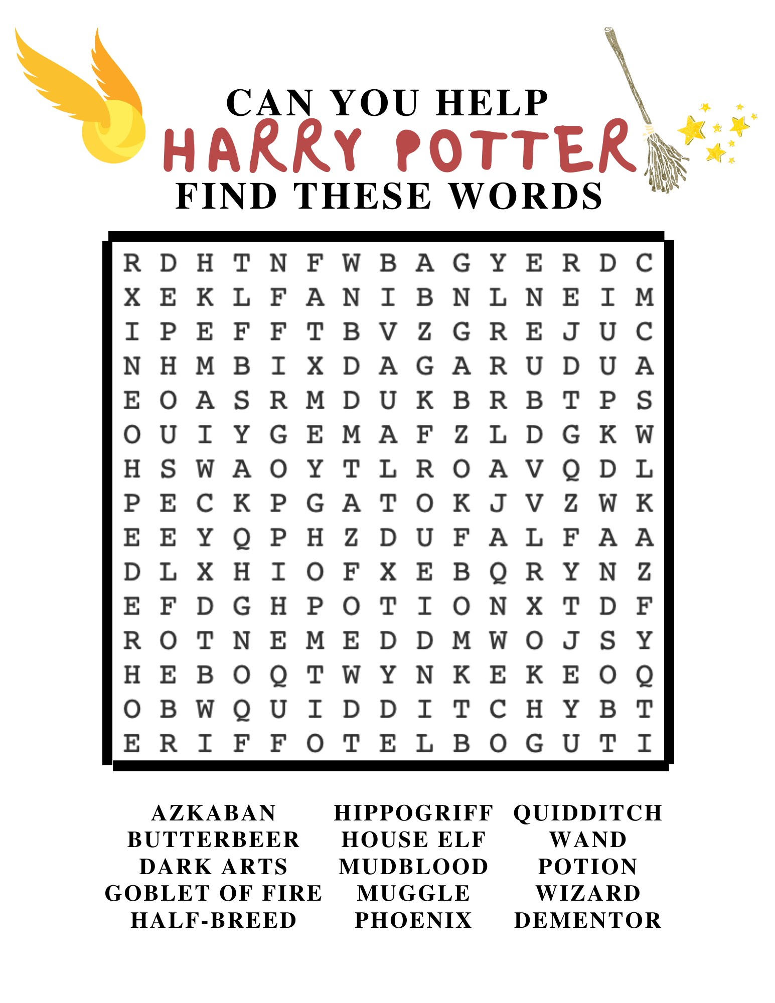 Harry Potter Activity Sheets More Than Thursdays Harry Potter Activity Sheets More Than Thursdays