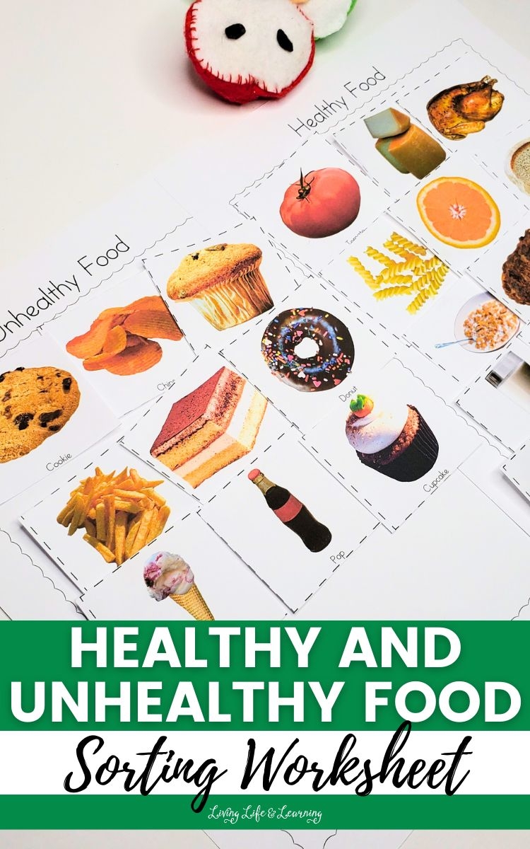 Healthy And Unhealthy Food Sorting Worksheet Teaching Kids Nutrition