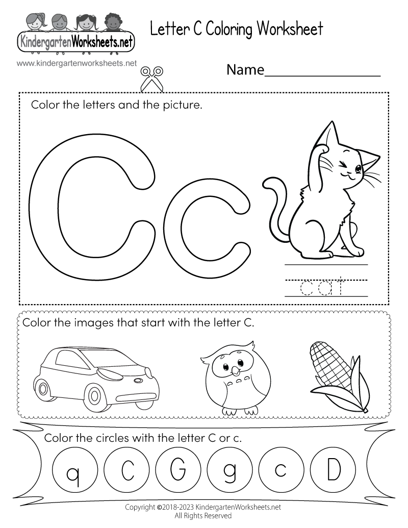 Letter C Coloring Worksheet Free Printable Digital PDF Letter C Coloring Worksheet Free Printable Digital PDF