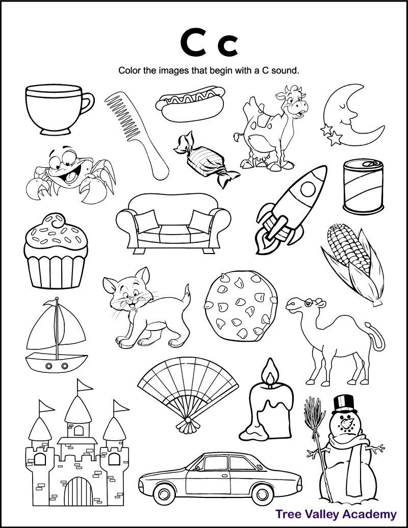 letter c free printable worksheets