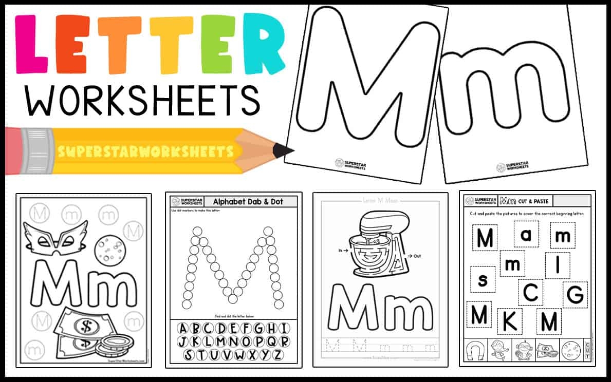 free printable letter m worksheets