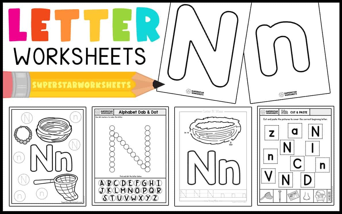 free printable letter n worksheets