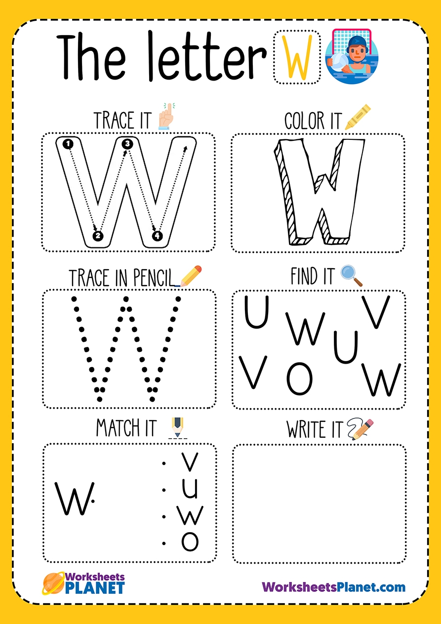 letter w worksheets free printables