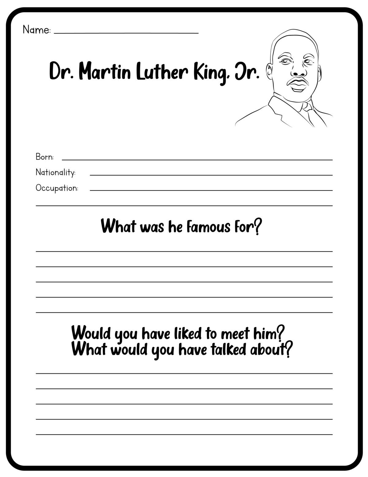 Martin Luther King Jr Worksheets Free Printables Frugal Mom Eh Martin Luther King Jr Worksheets Free Printables Frugal Mom Eh