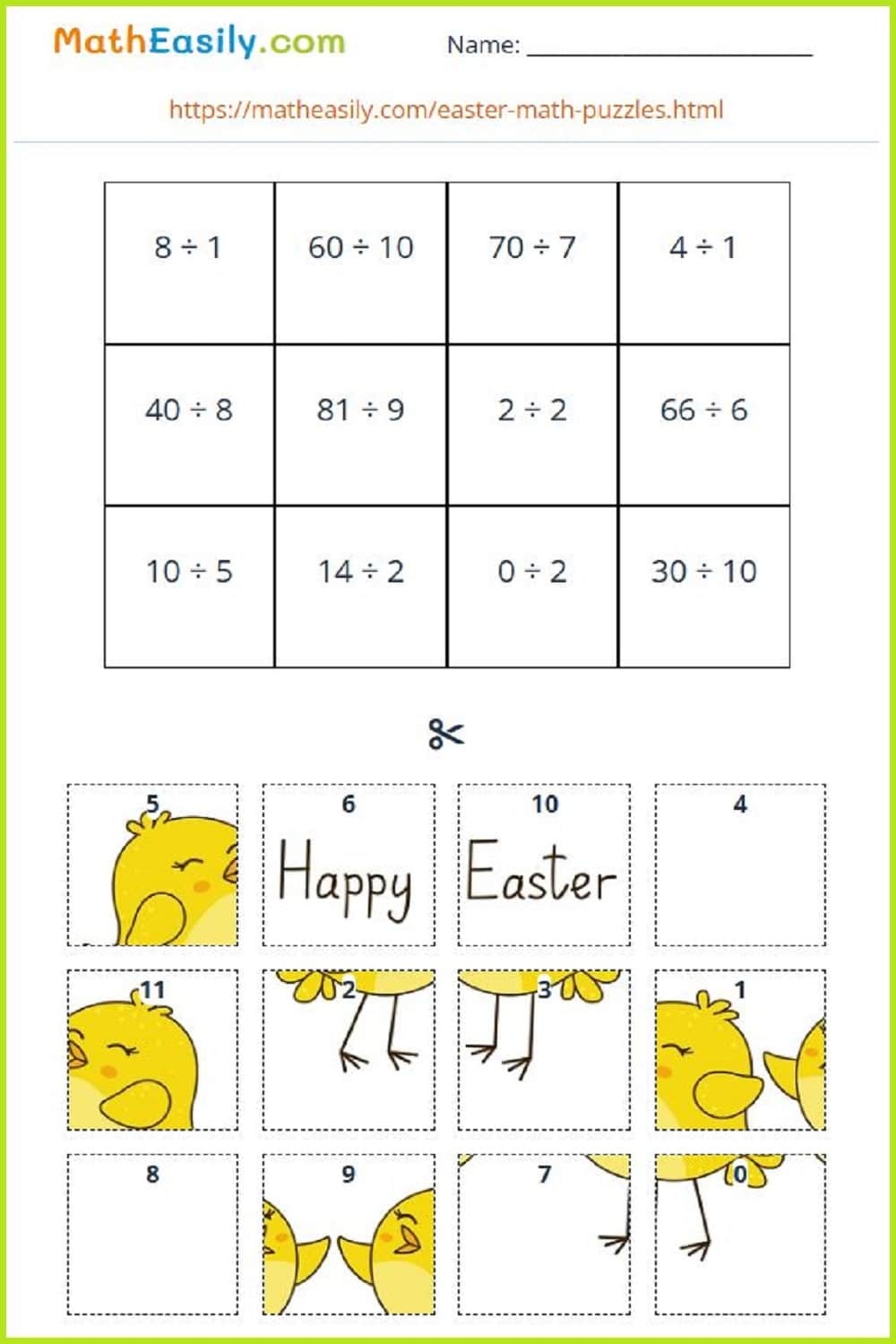 easter math worksheets free printable