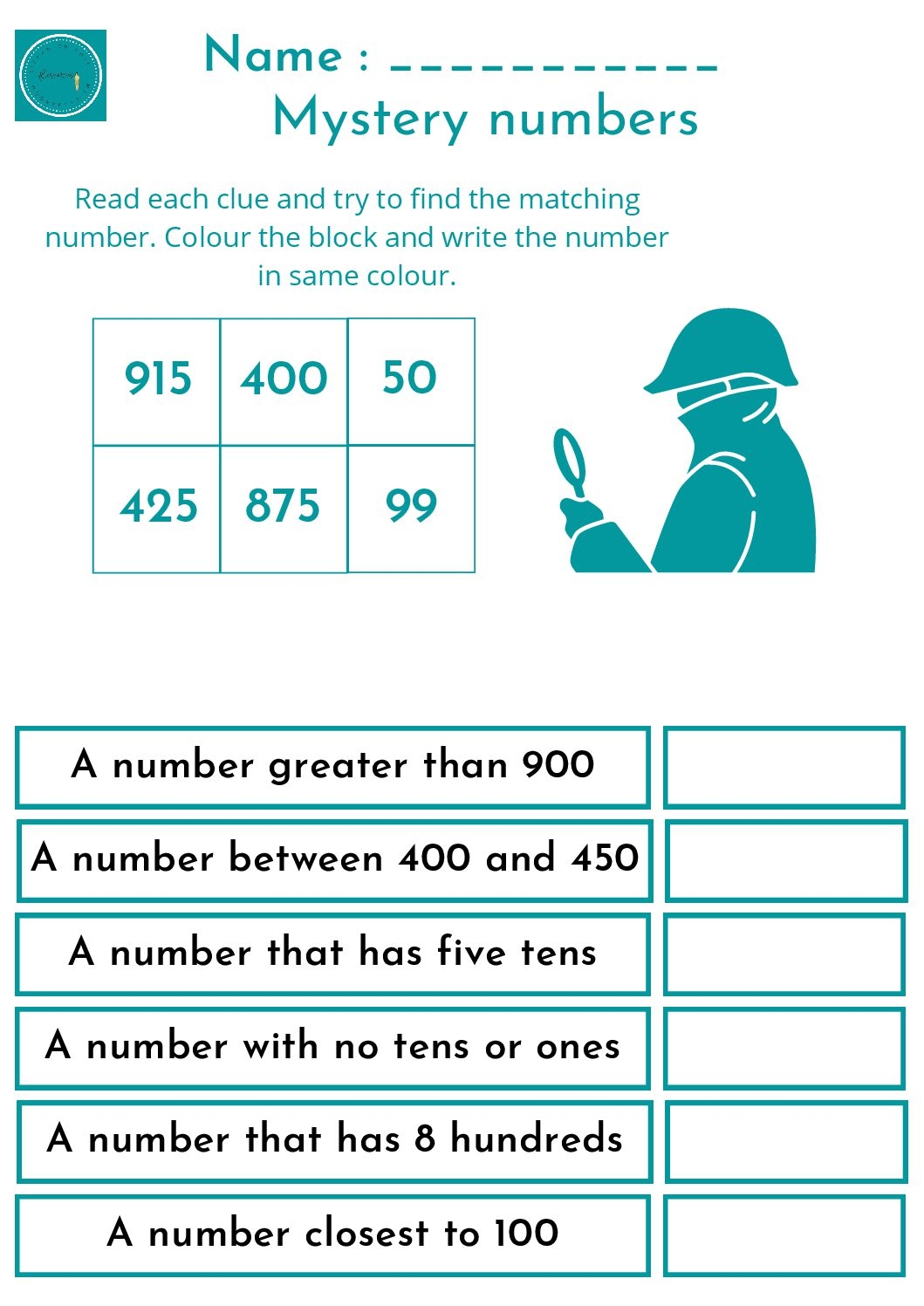 Math Mystery Free Activity 3rd Grade Math Spiral Review Super Worksheets Library