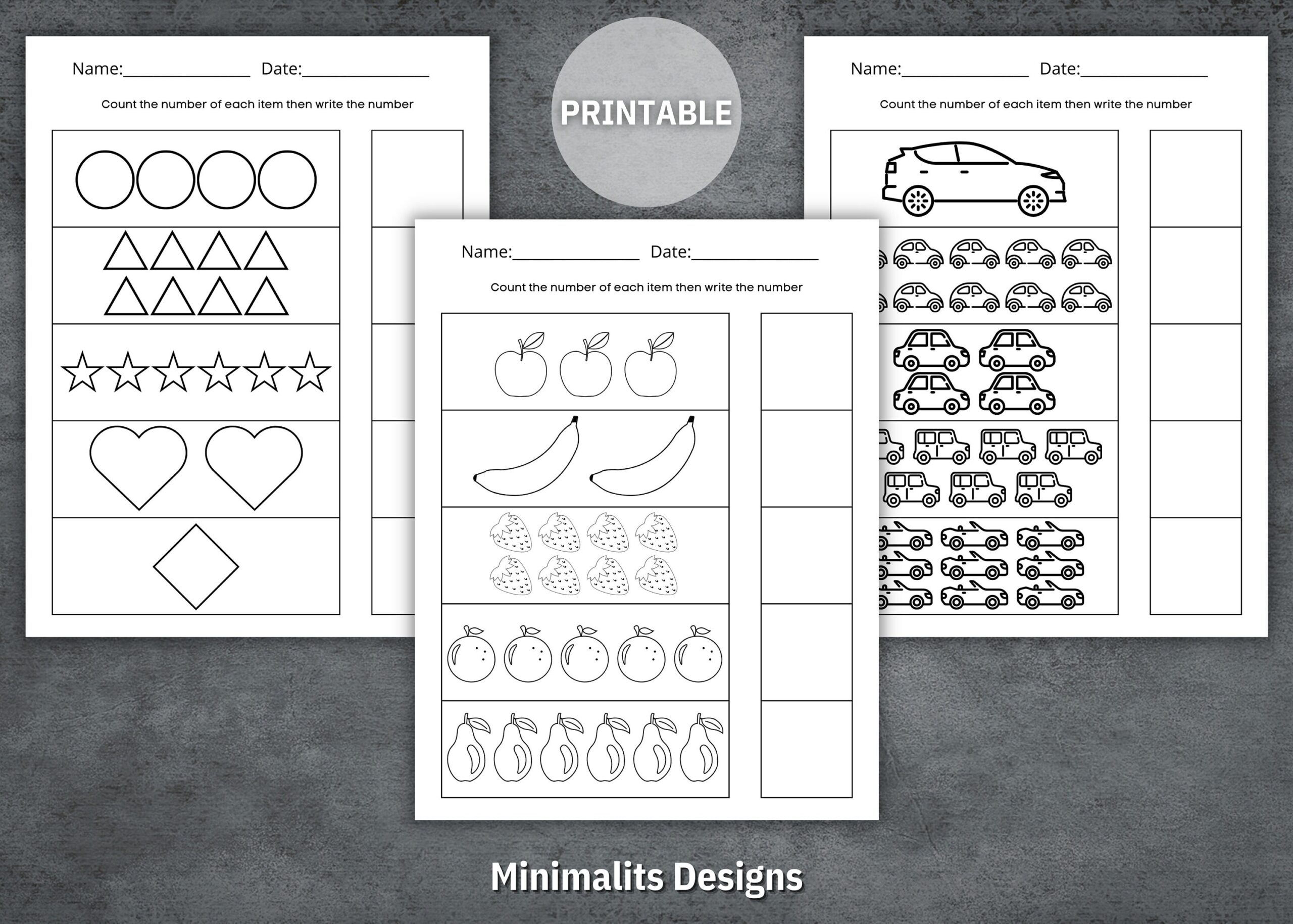 Math Worksheets Addition And Subtraction Printable Math Kindergarten Homeschool Learn Numbers Preschool Worksheet Learn Math Etsy