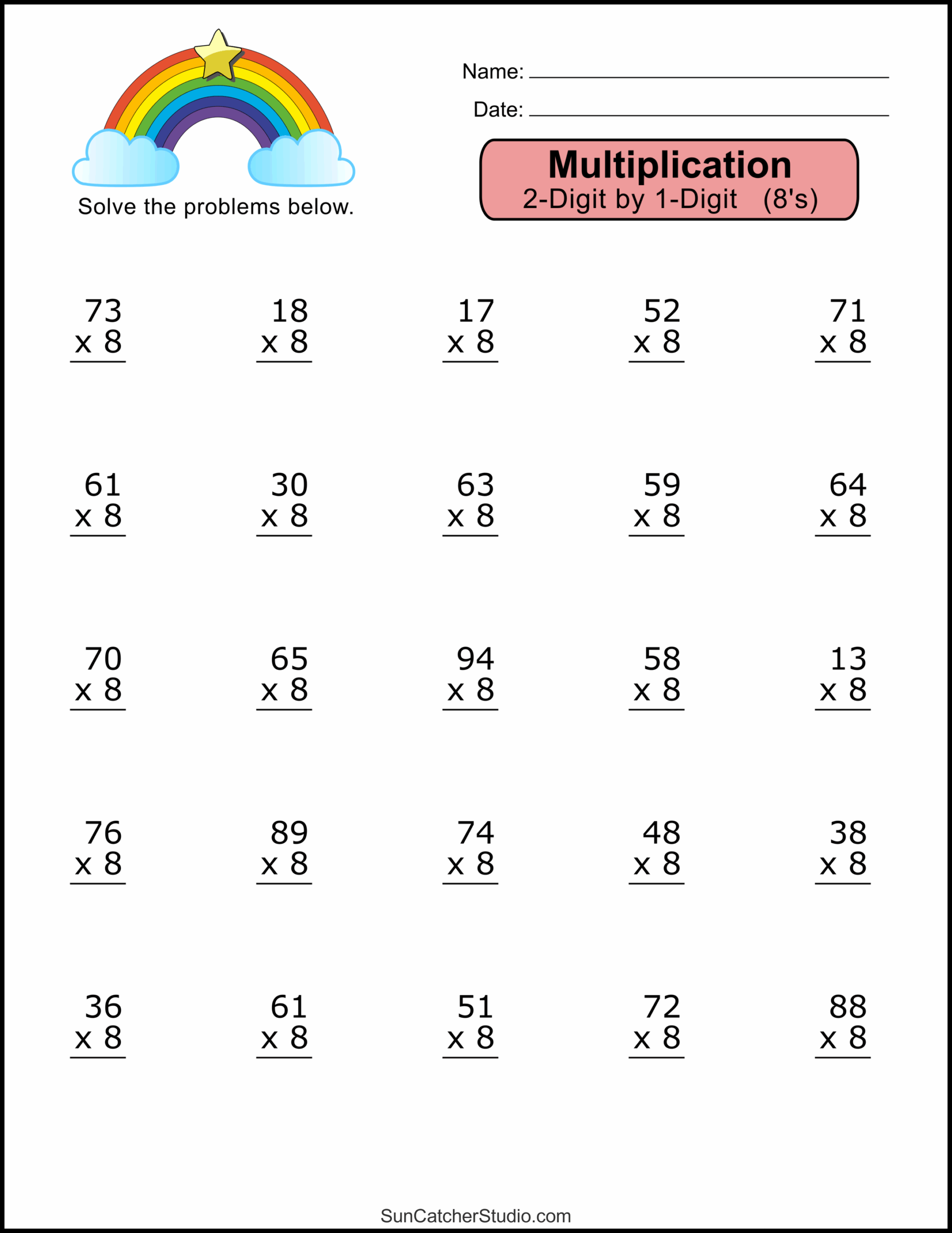 multiplication worksheets grade 4 printable