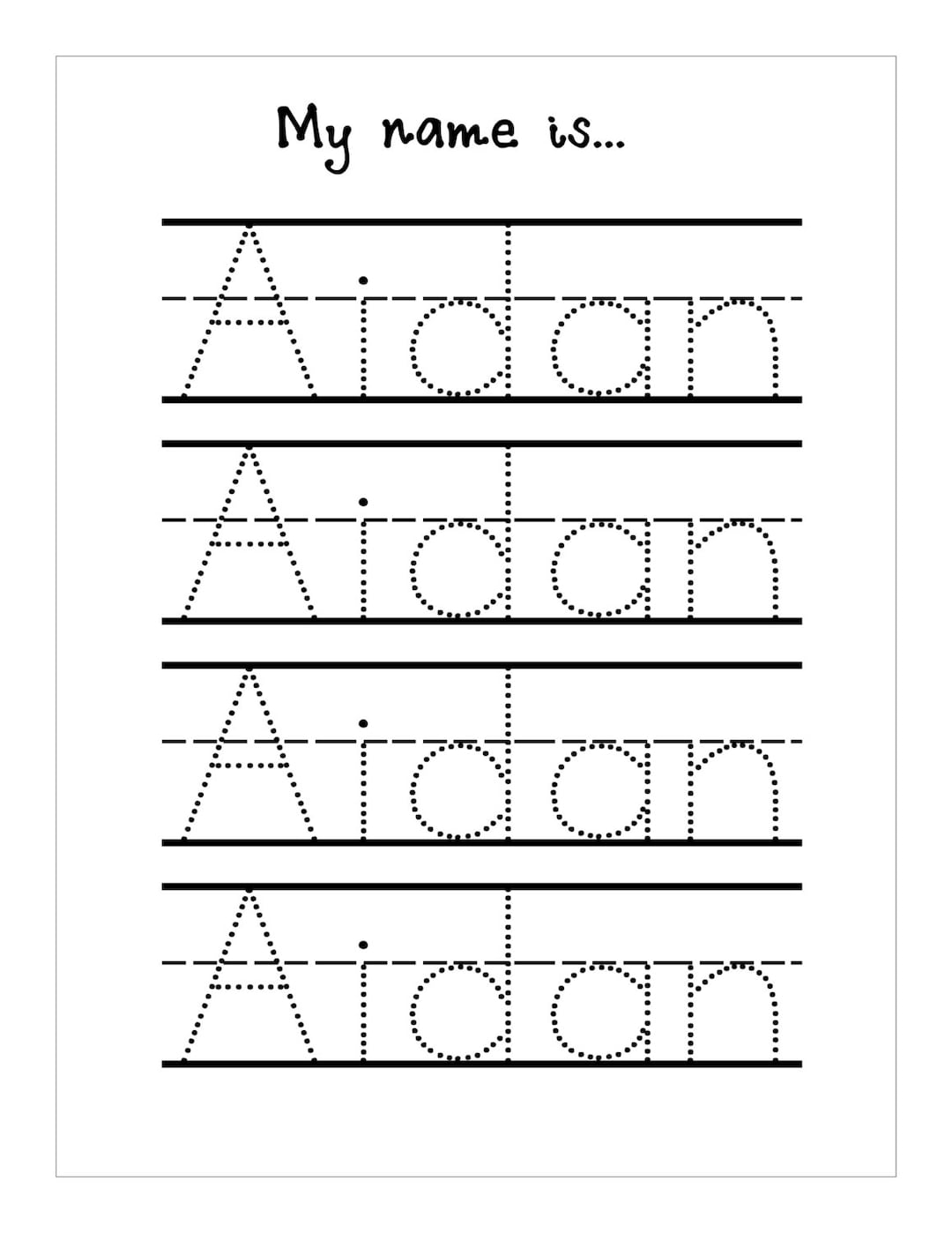 free printable name tracing worksheets
