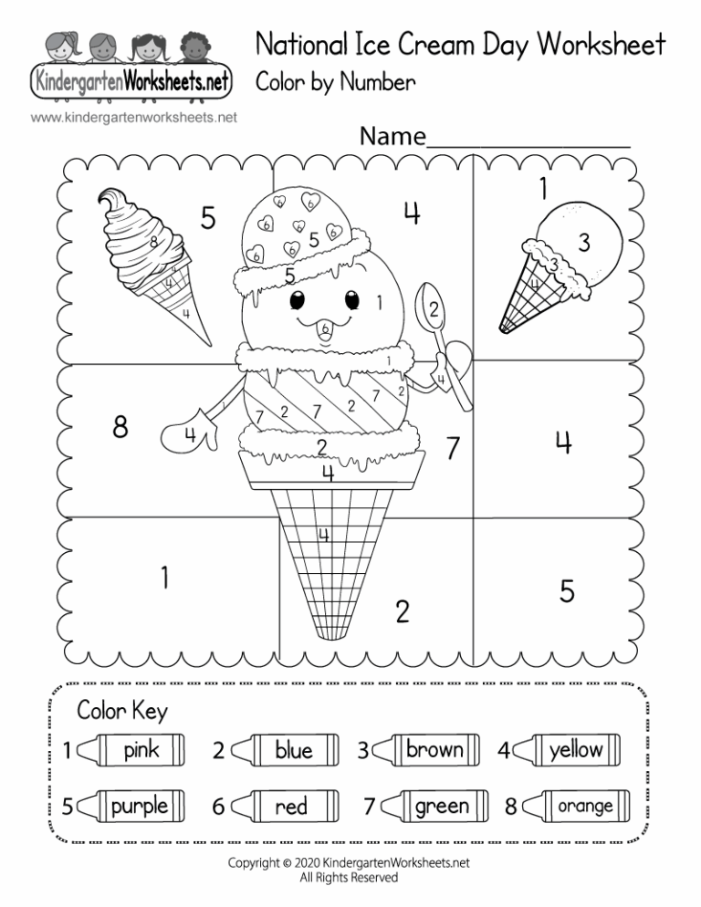 National Ice Cream Day Worksheet Free Printable Digital PDF