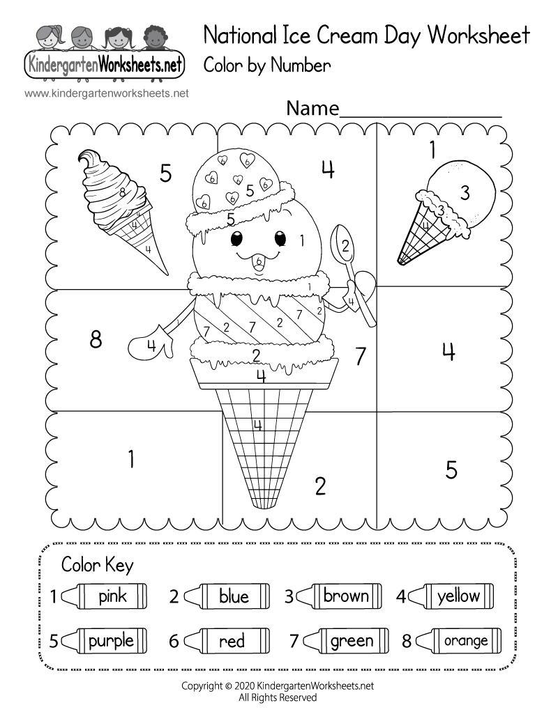 National Ice Cream Day Worksheet Free Printable Digital PDF