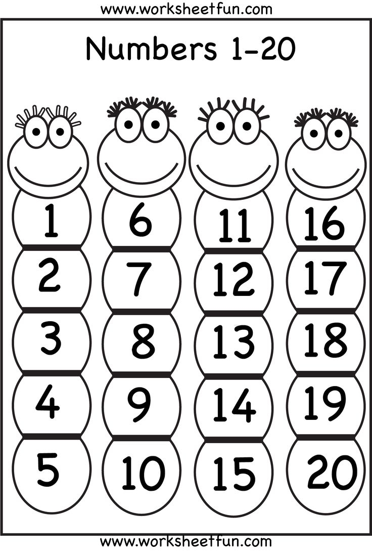 numbers printable worksheets
