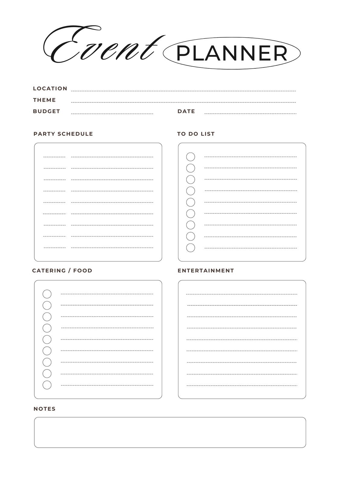 pdf free printable party planning worksheet pdf free printable party planning worksheet