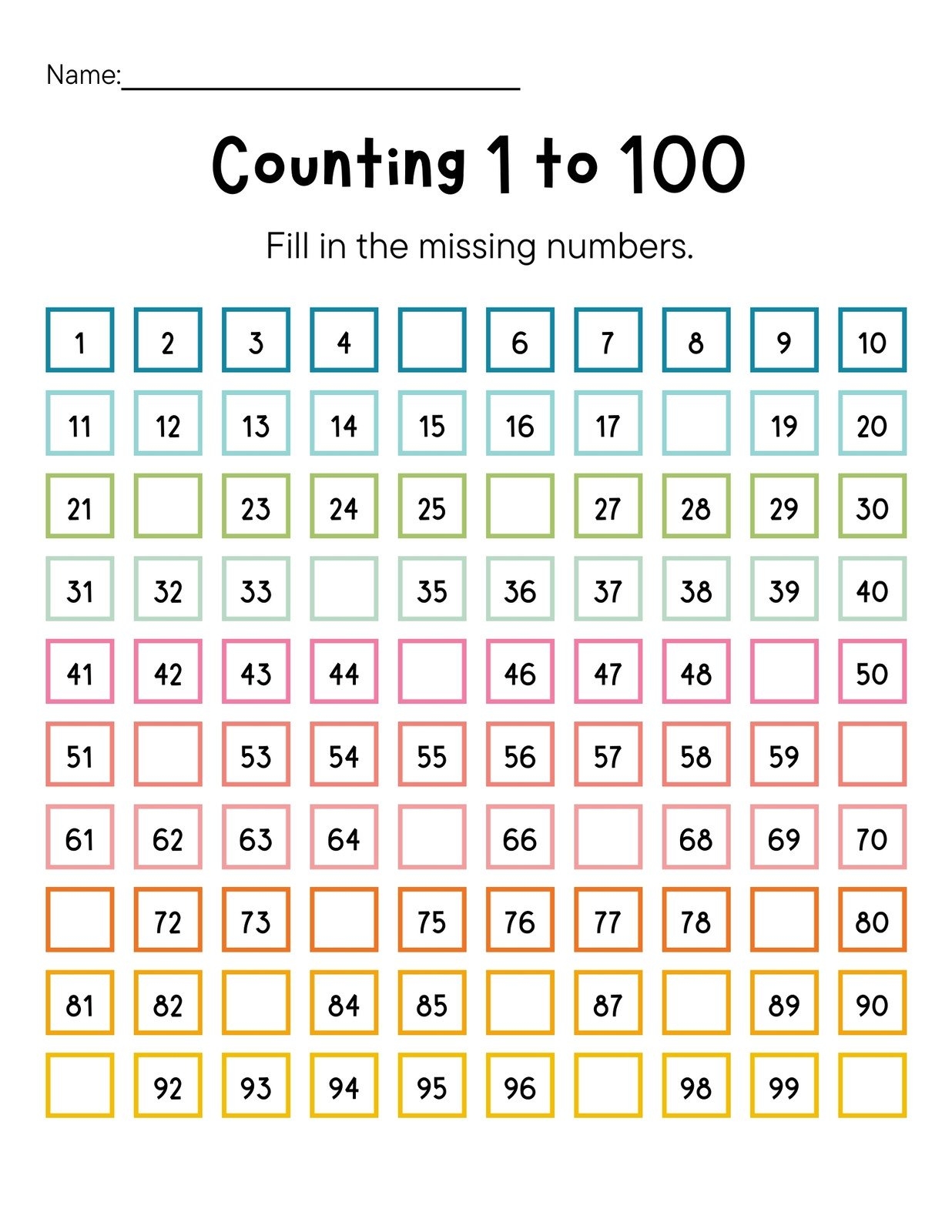 Page 2 Free Printable Customizable Math Worksheet Templates Canva