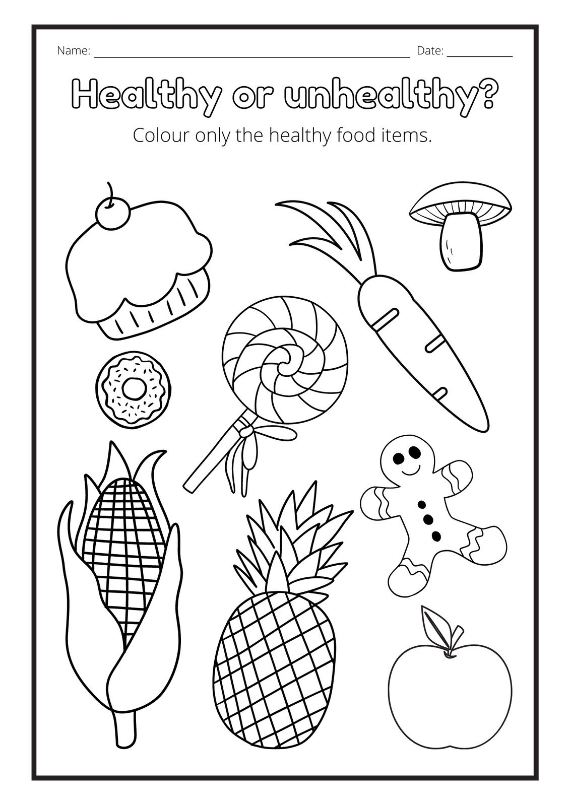 Page 4 Free To Customize And Print Food Worksheet Templates Canva