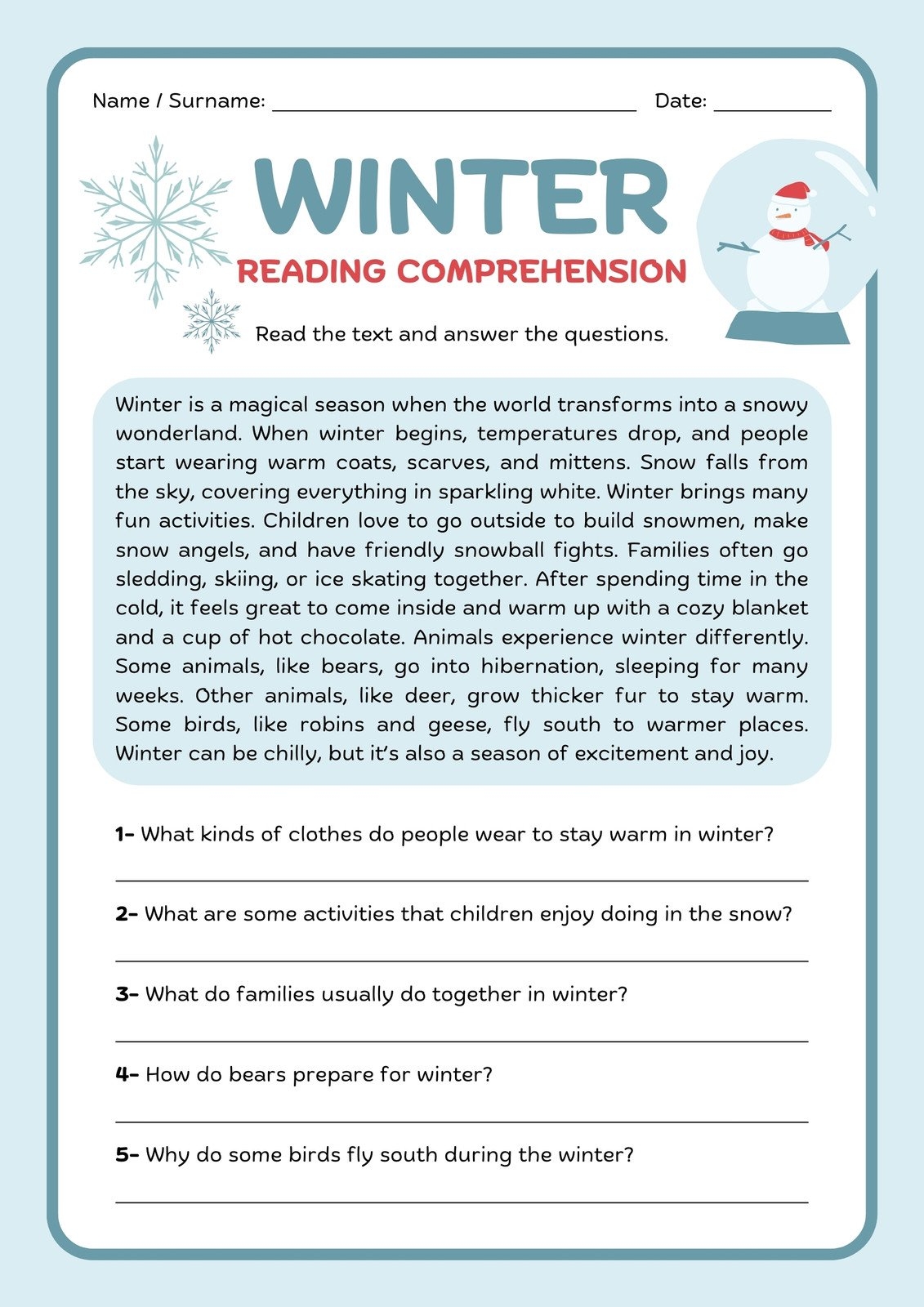 Page 5 Free Custom And Printable Reading Worksheet Templates Canva