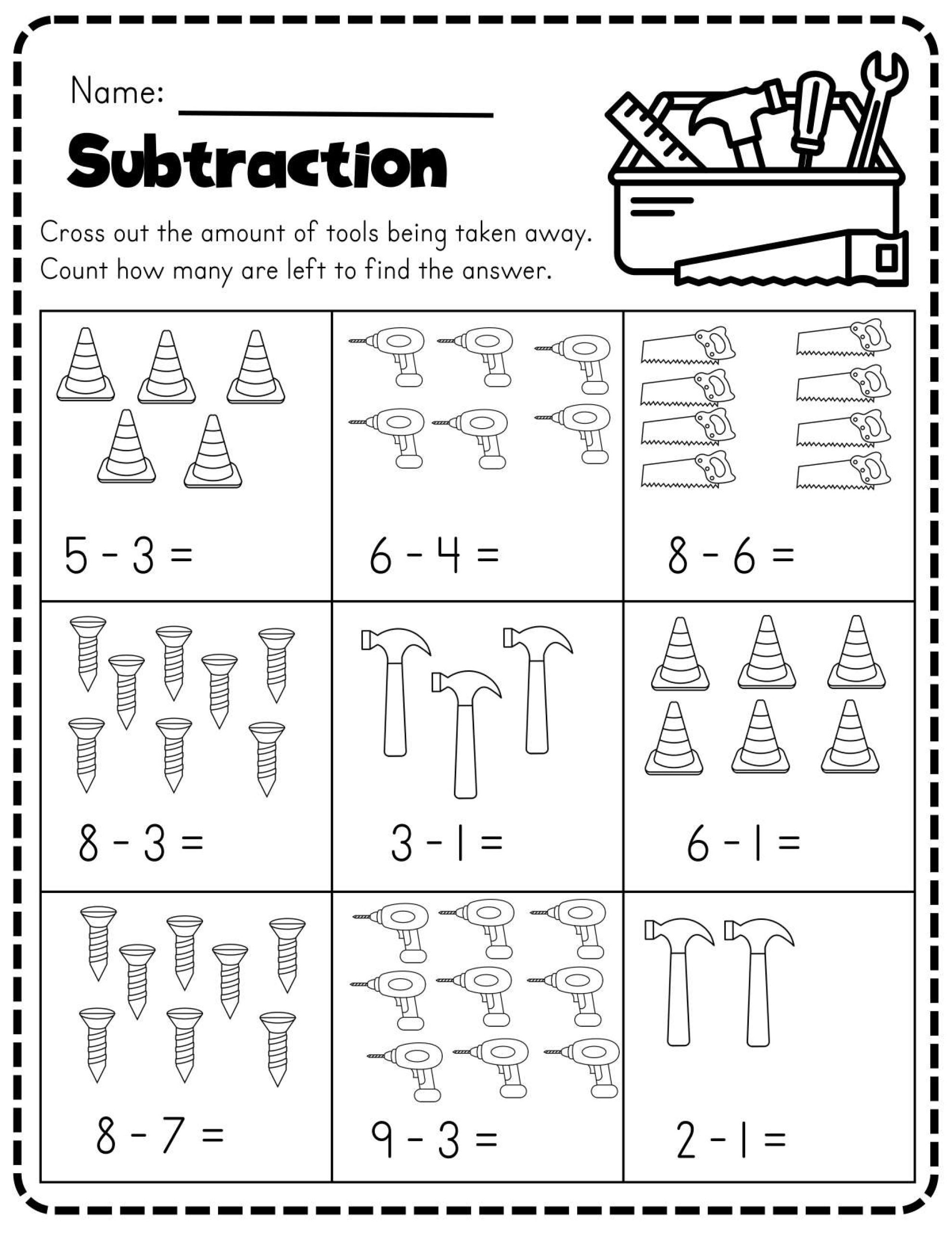 kindergarten printable math worksheets