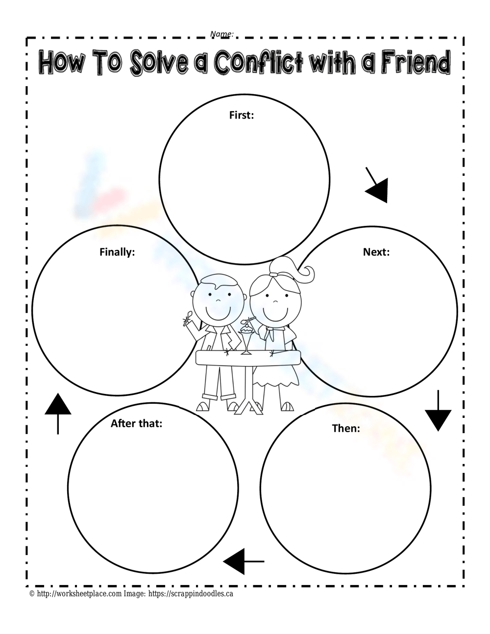 free printable conflict resolution worksheets