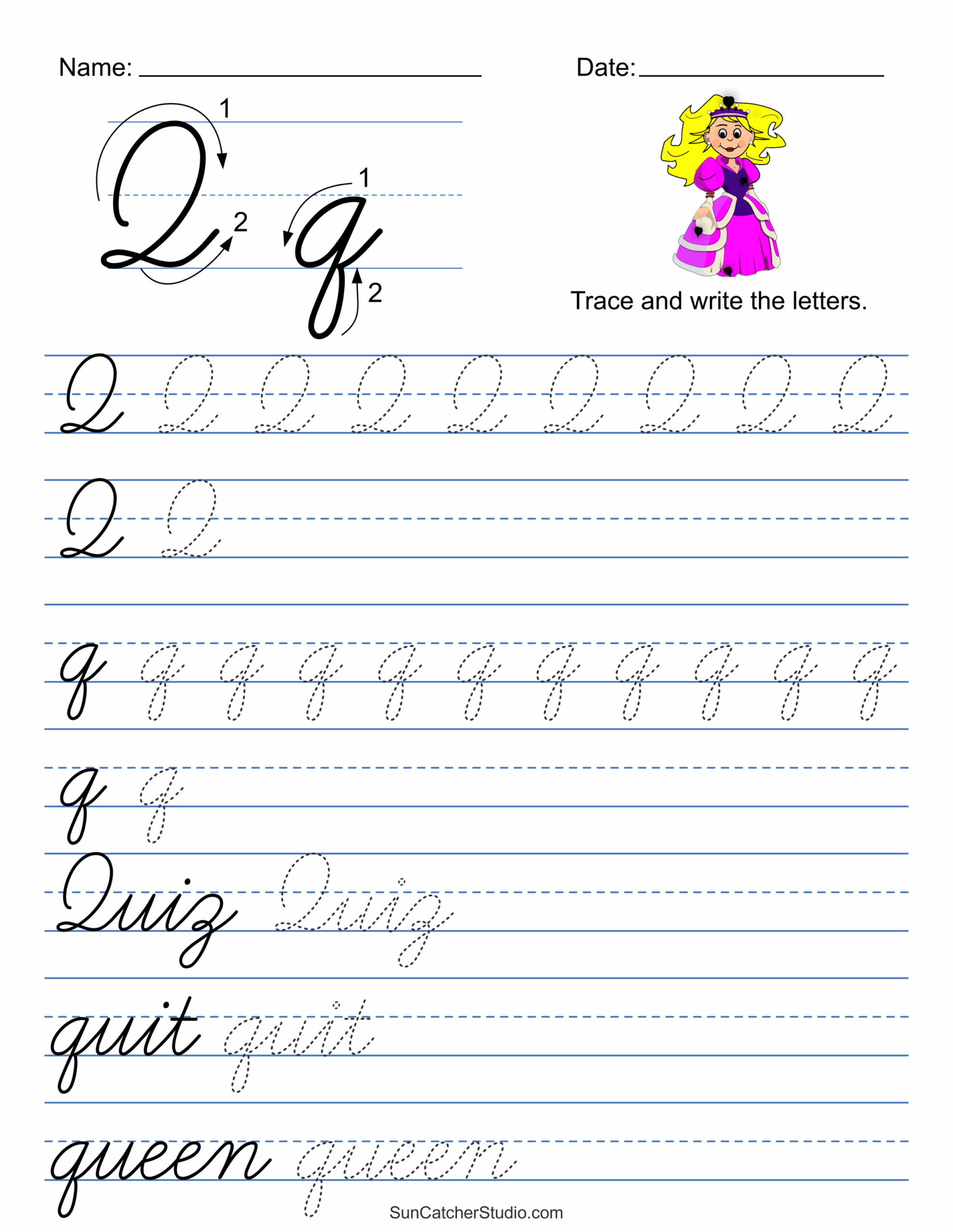 Printable Cursive Handwriting Worksheets Practice Letters Free Printables Monograms Design Tools Patterns DIY Projects