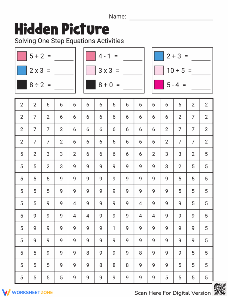 Printable Grade 3 Mystery Picture Worksheets