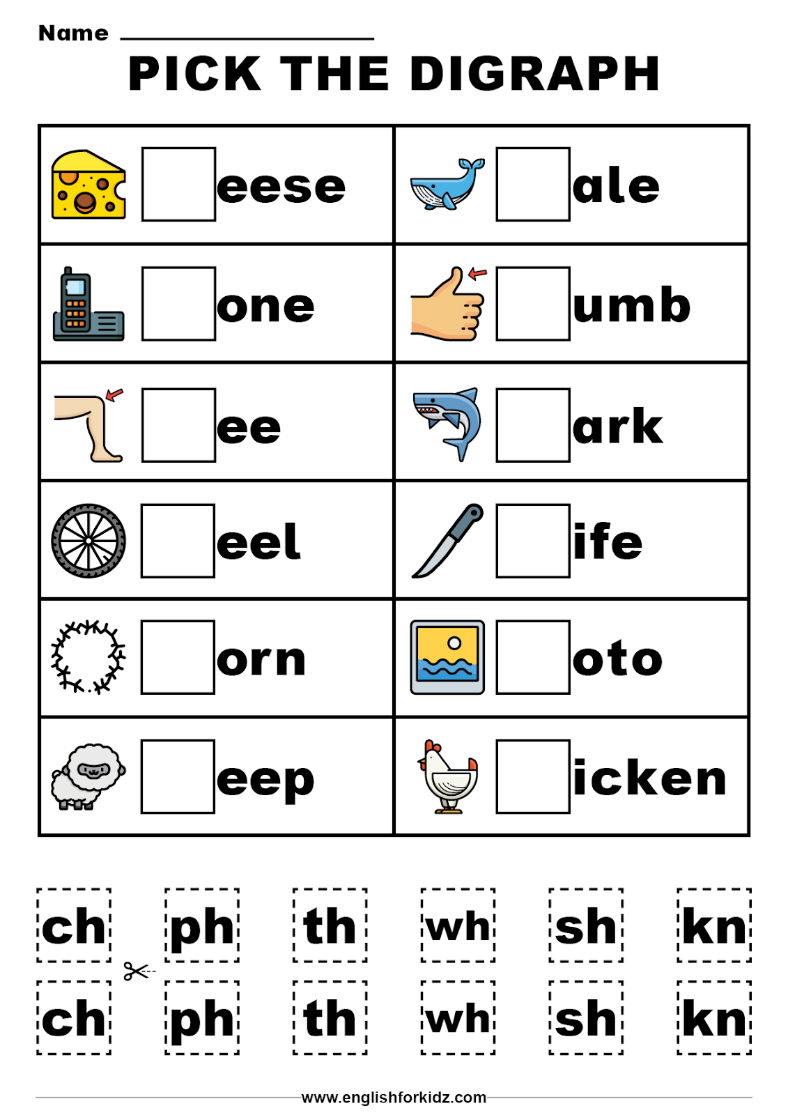 Printable Grade 4 Blends And Digraphs Worksheets Download