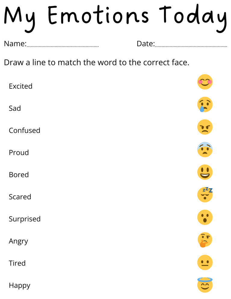 Printable Preschool Feelings And Emotions Worksheets For Preschoolers Made By Teachers