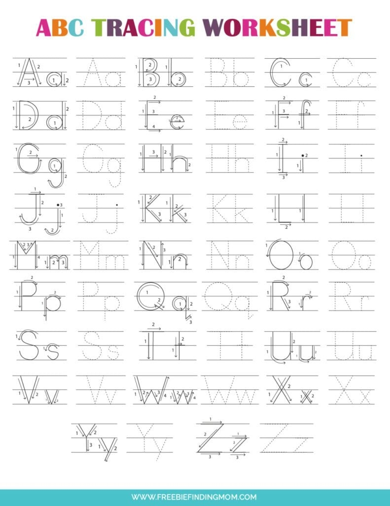 free printable alphabet worksheets for kindergarten