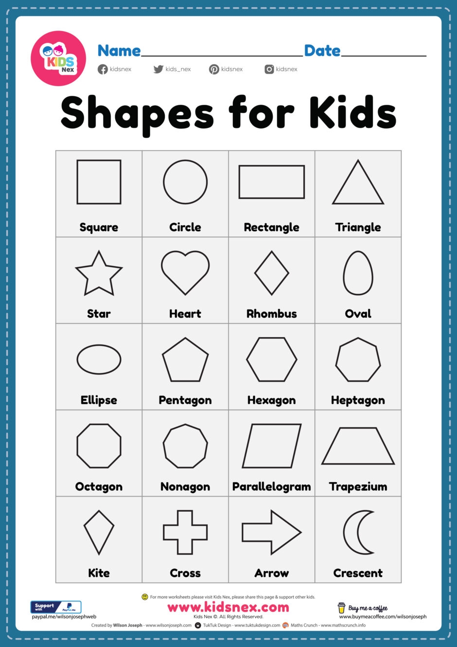 free printable worksheets for kindergarten shapes