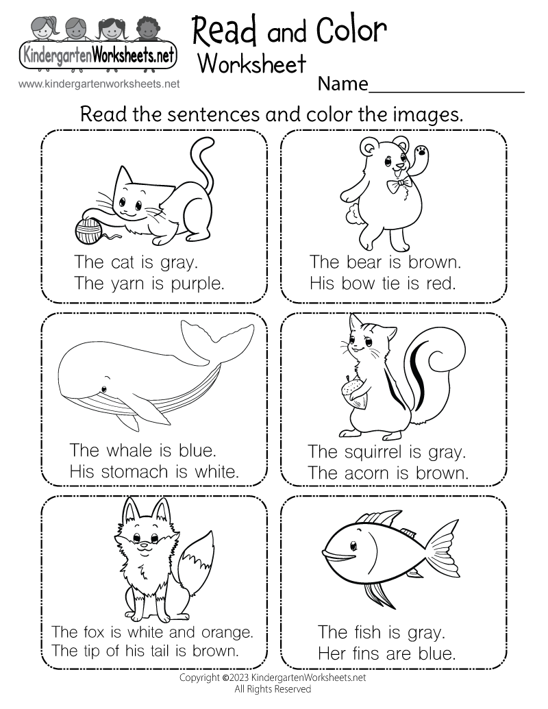 free printable kindergarten worksheets free