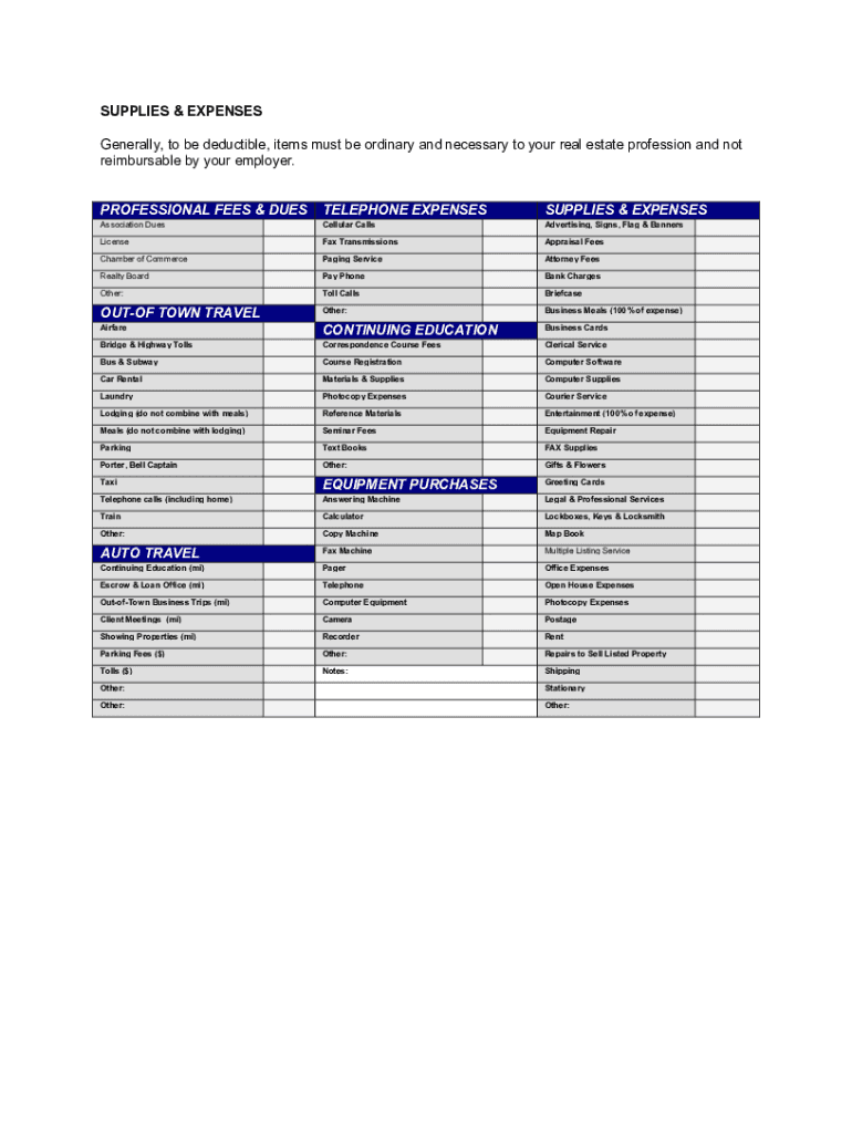 free printable tax deduction worksheet pdf
