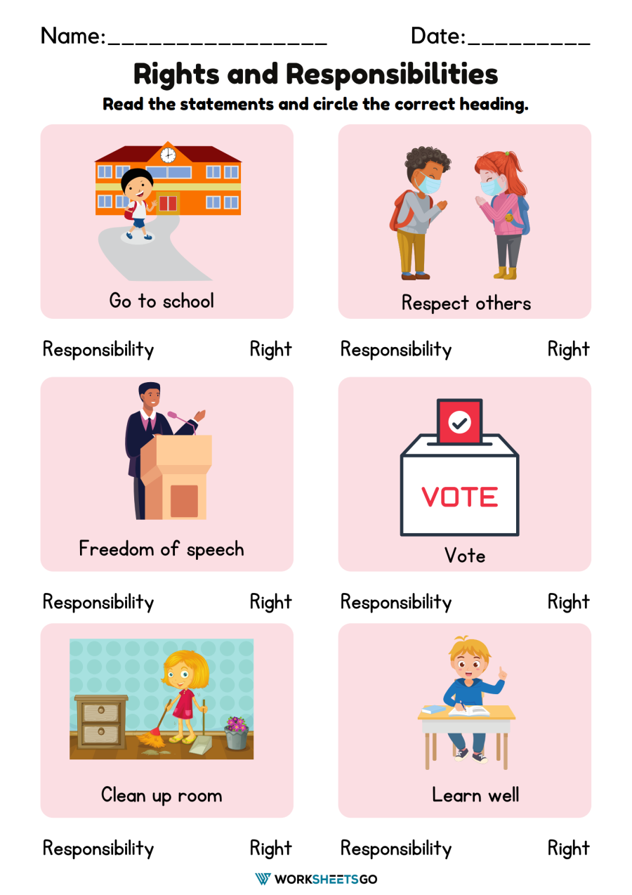 Responsible Character Worksheet Worksheets Library