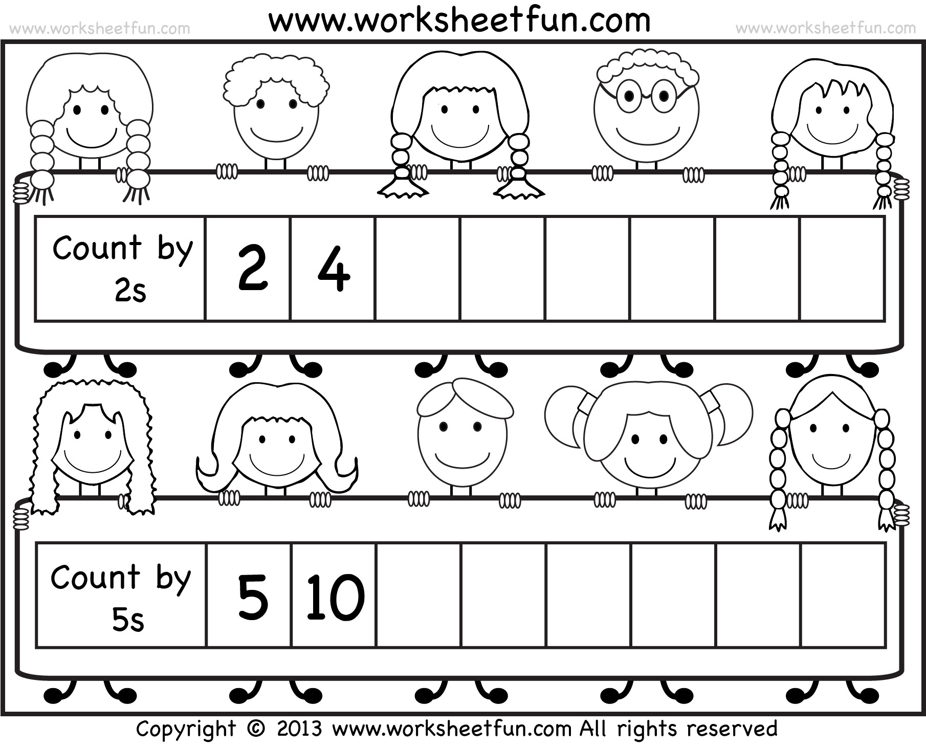 free printable skip counting worksheets
