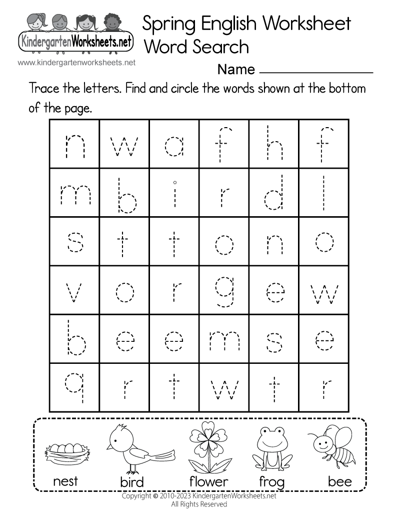 free printable english worksheets