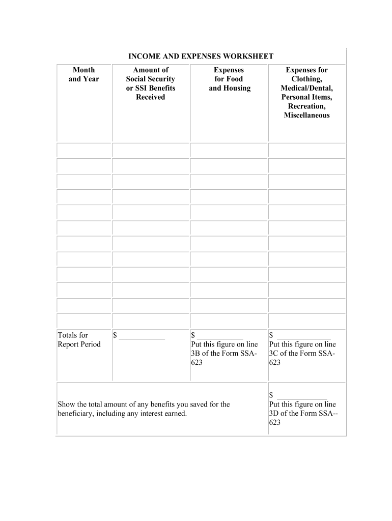 2024 social security benefits worksheet printable