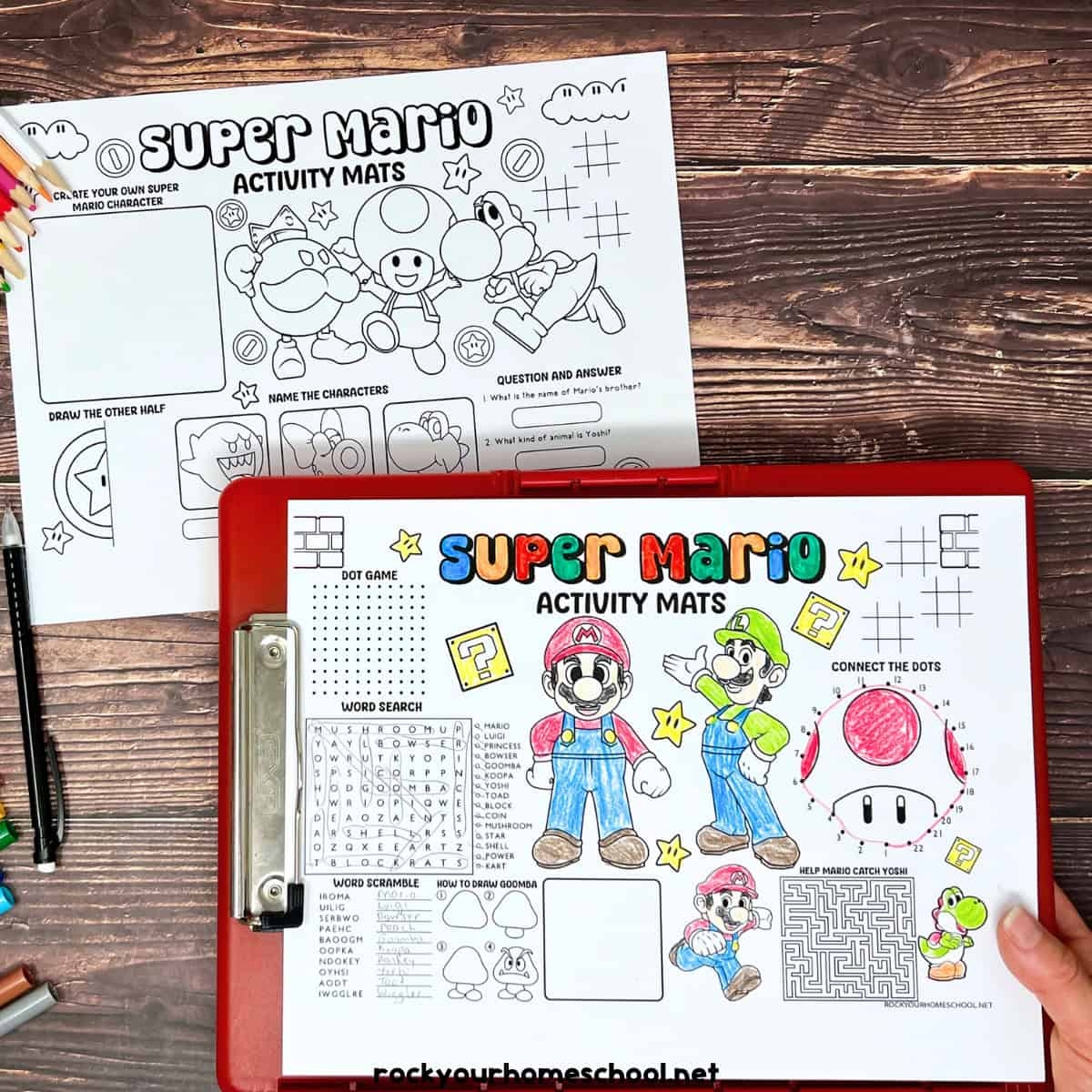 free printable printable super mario worksheets