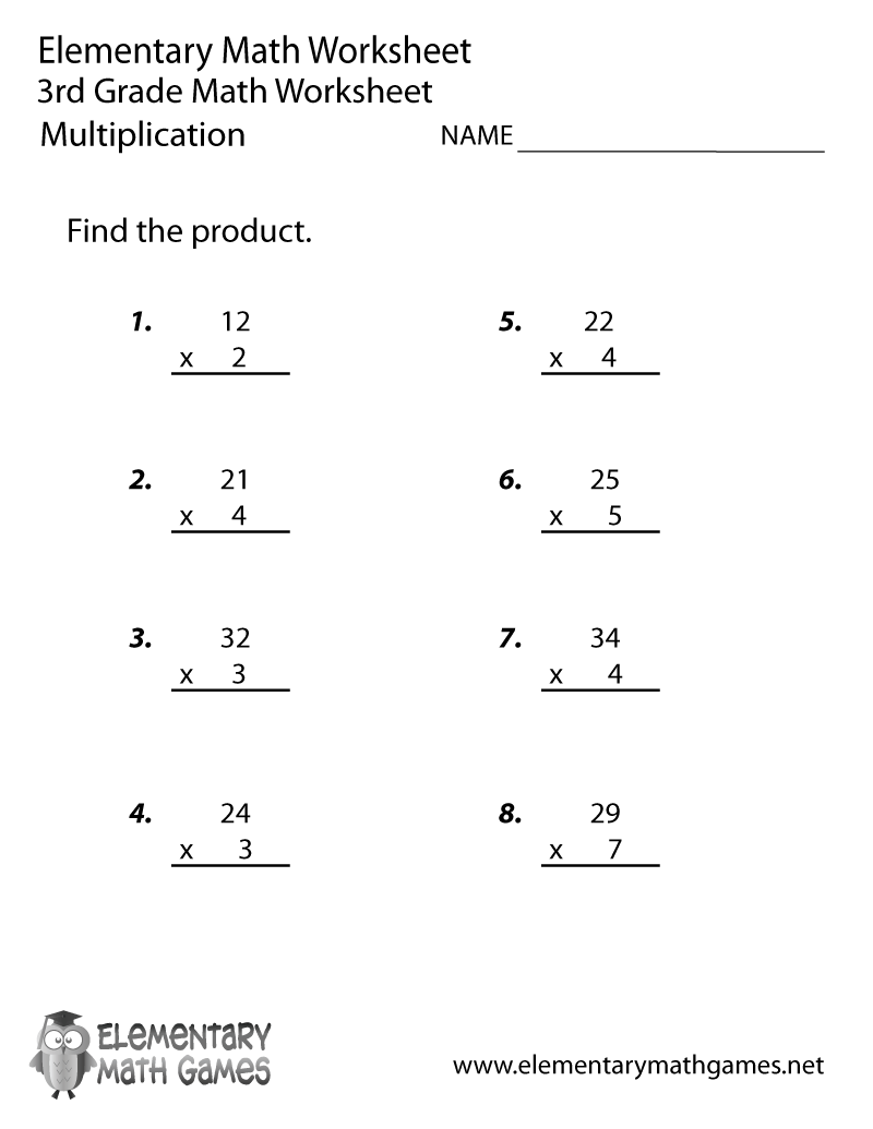 printable third grade math worksheets