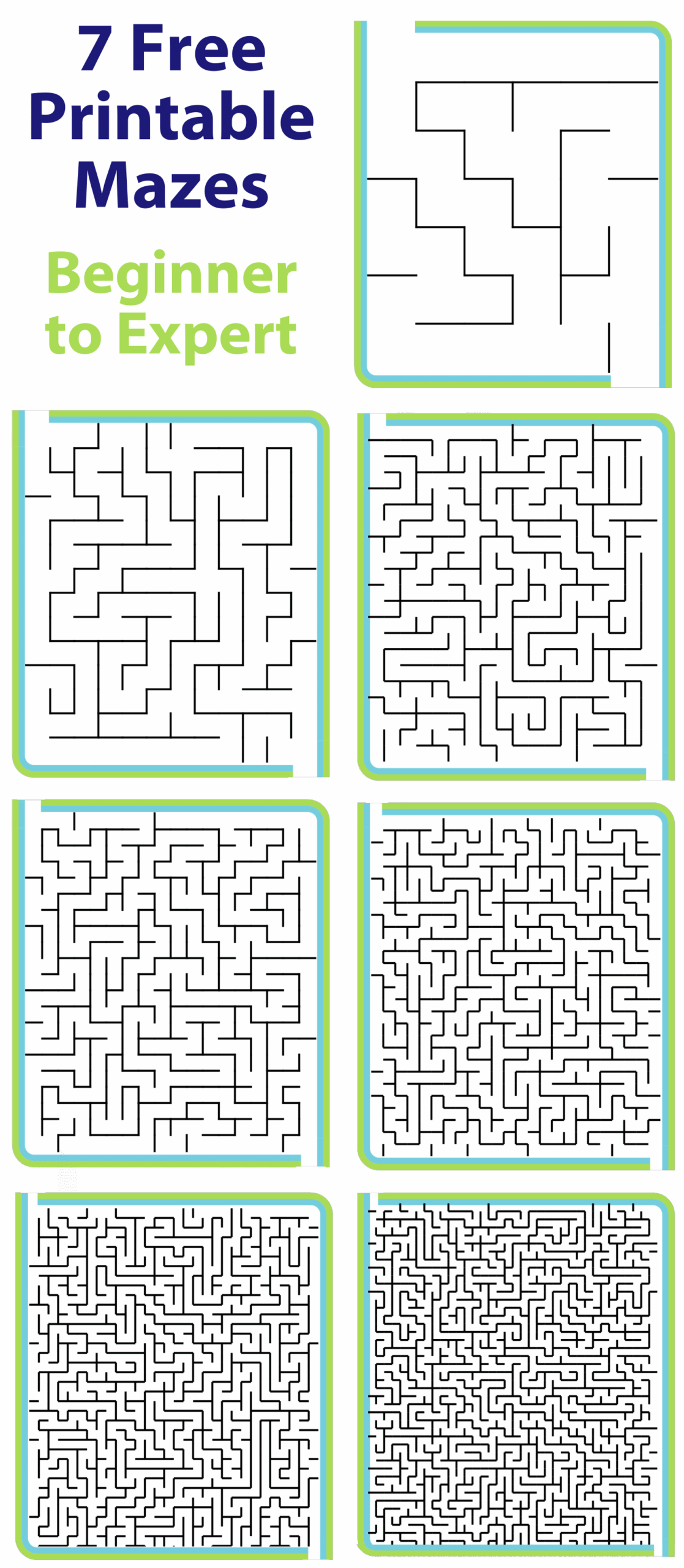 mazes printable worksheets