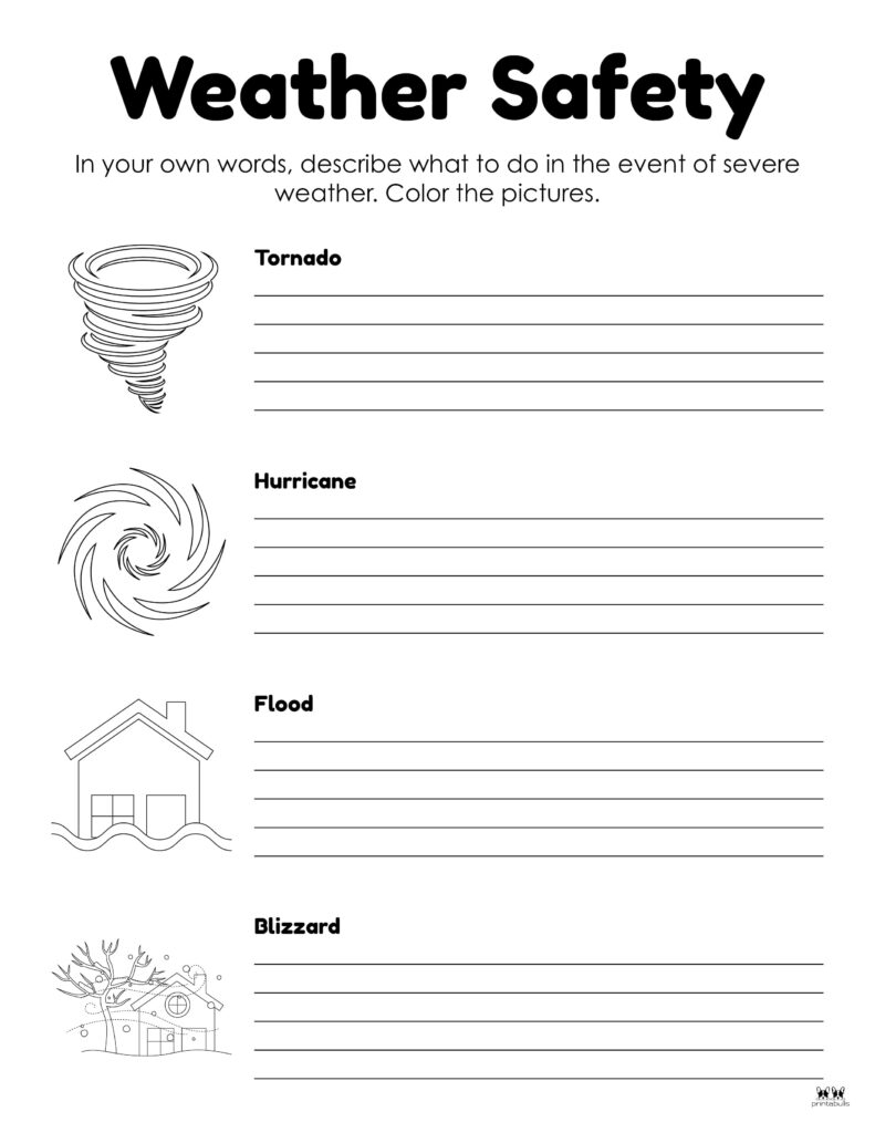 free printable weather worksheets