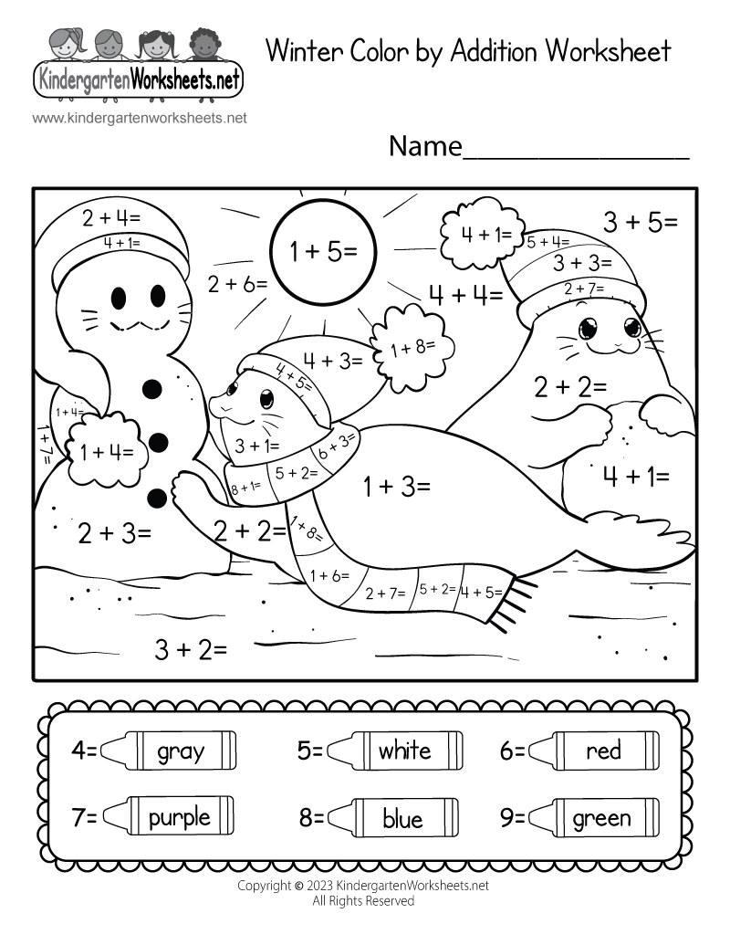 free printable winter worksheets