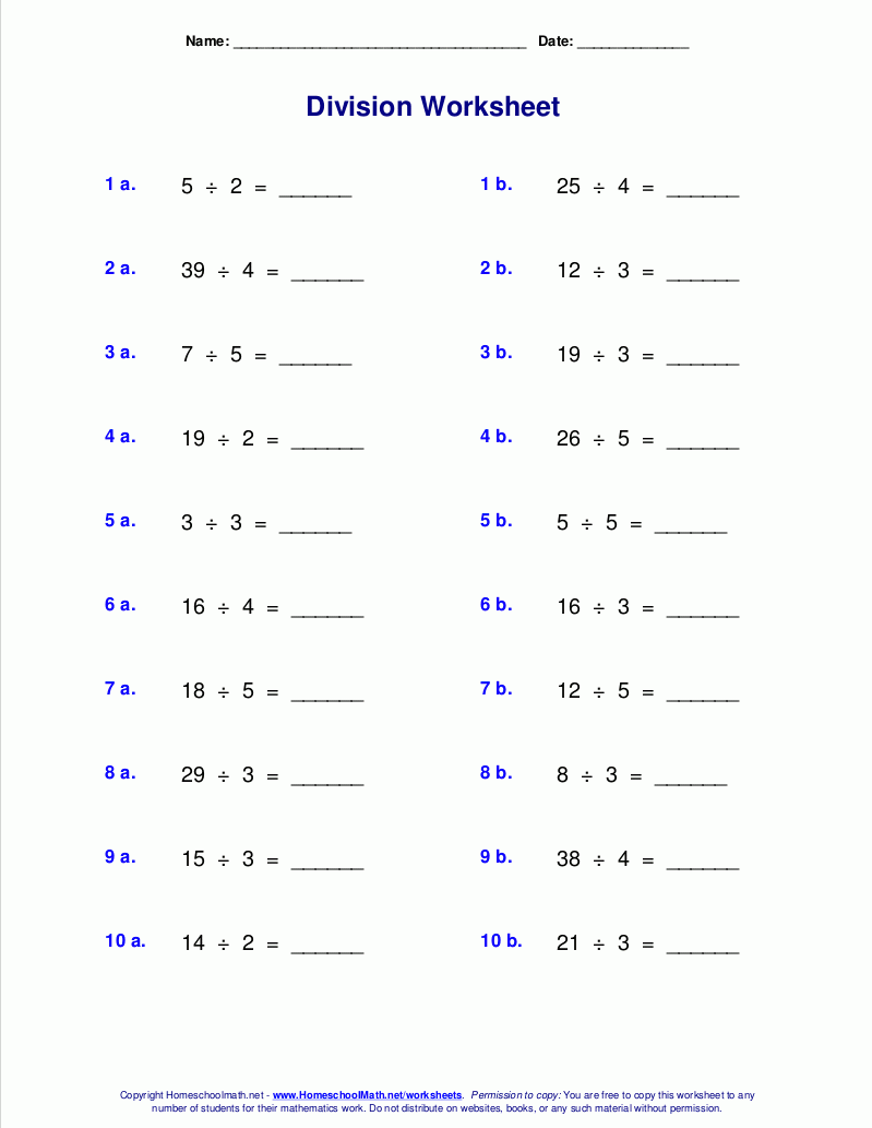free printable math worksheets division free printable math worksheets division