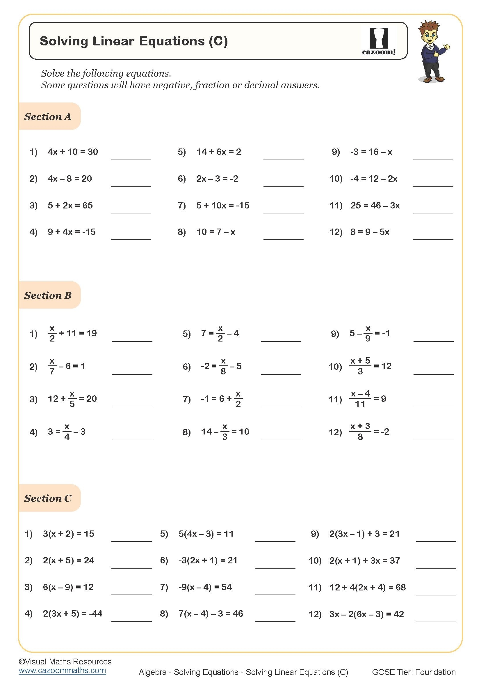free printable 10 years old maths worksheet